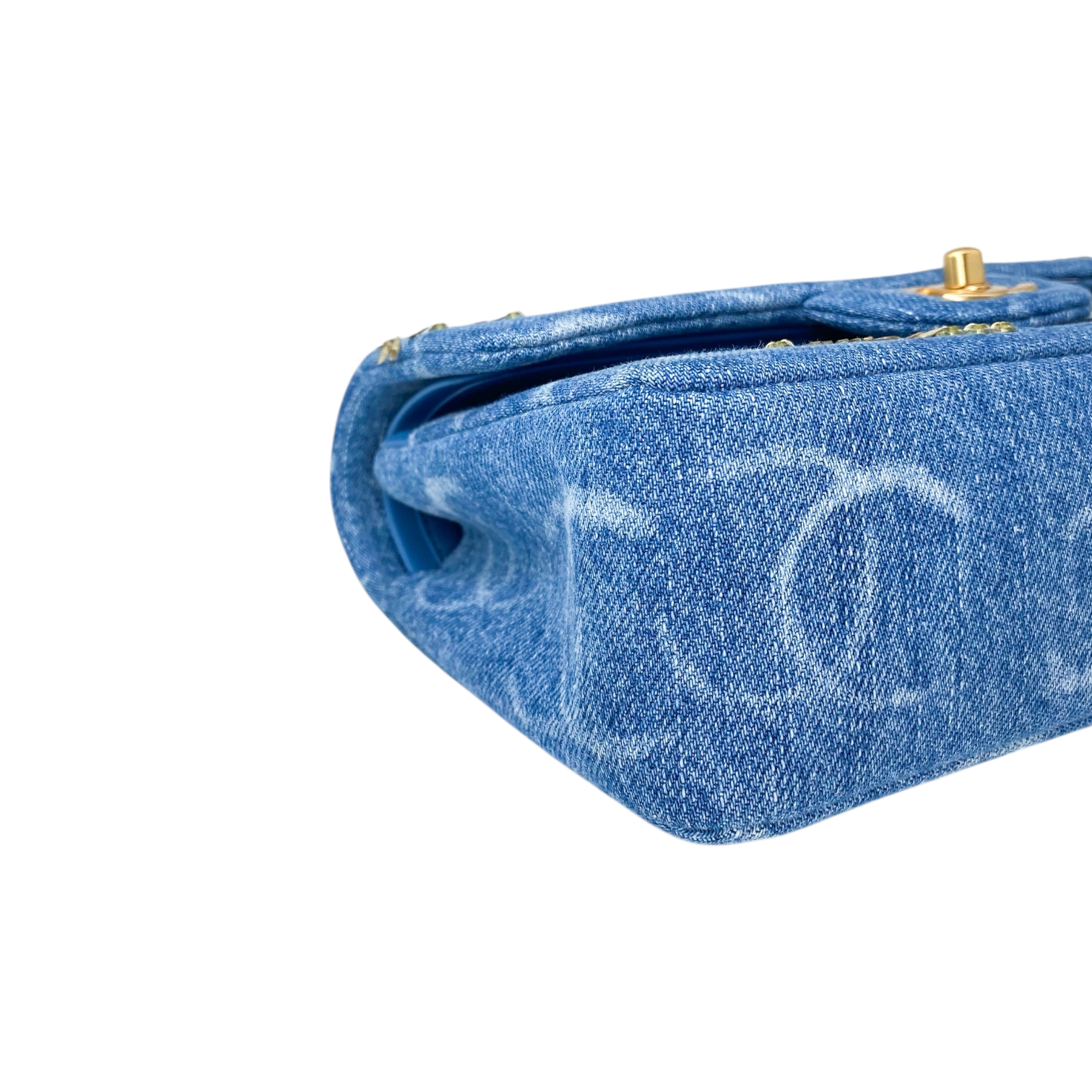 Chanel Blue Denim Sequin CC Flap Bag