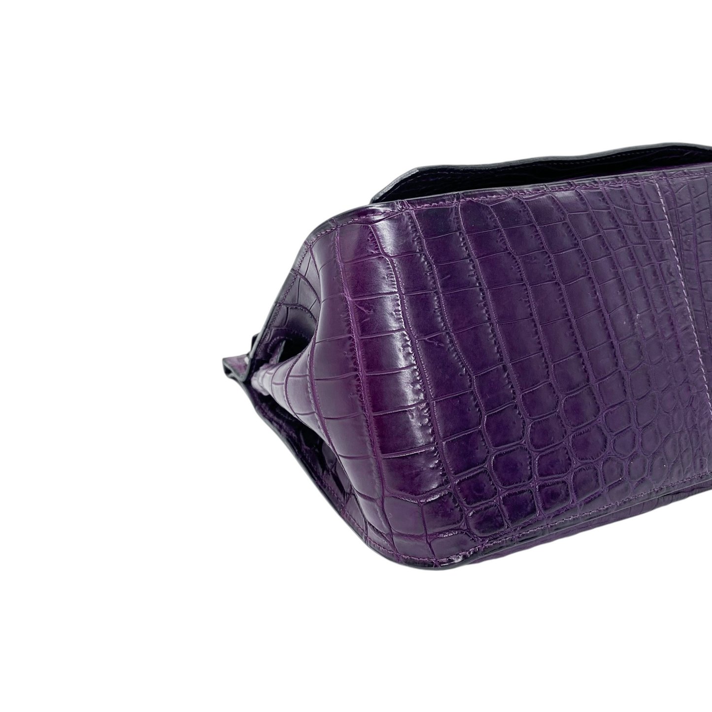 Hermes Jypsiere 28 Purple Niloticus Crocodile Palladium Hardware