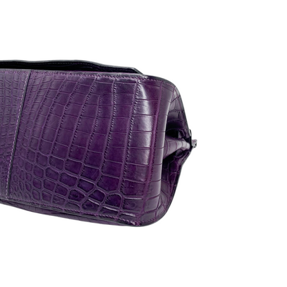 Hermes Jypsiere 28 Purple Niloticus Crocodile Palladium Hardware