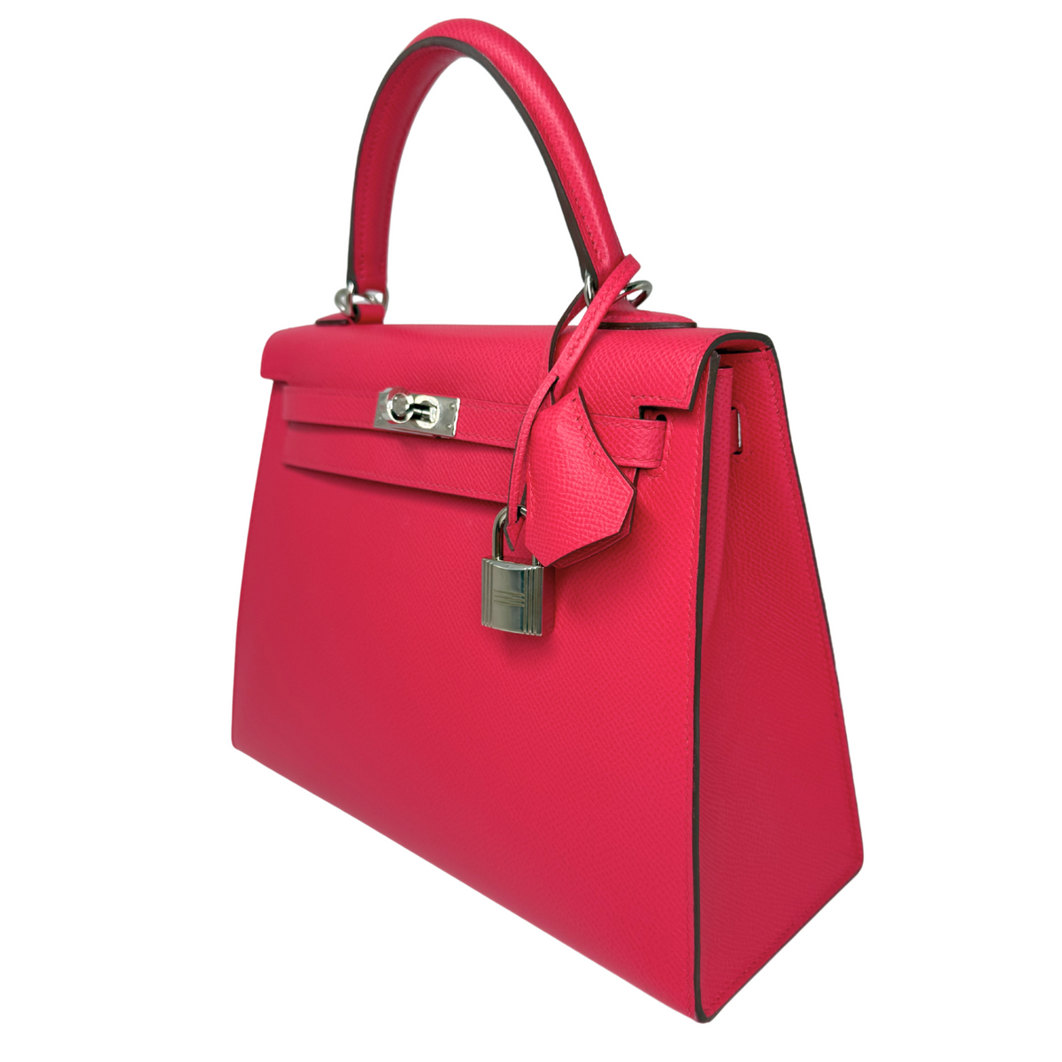 Hermes Kelly 25 Sellier Rose Mexico Epsom Palladium Hardware