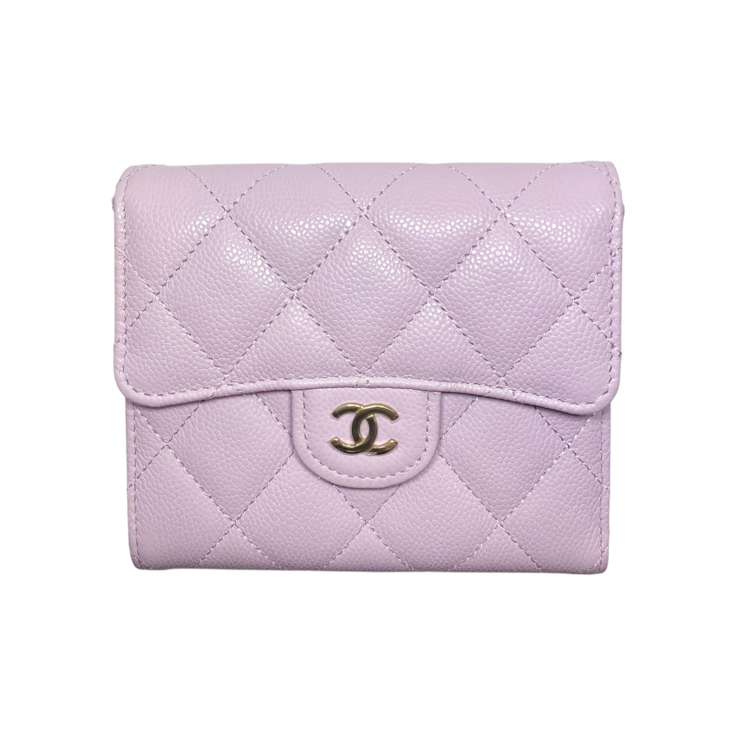 Chanel Light Purple Trifold Small Wallet