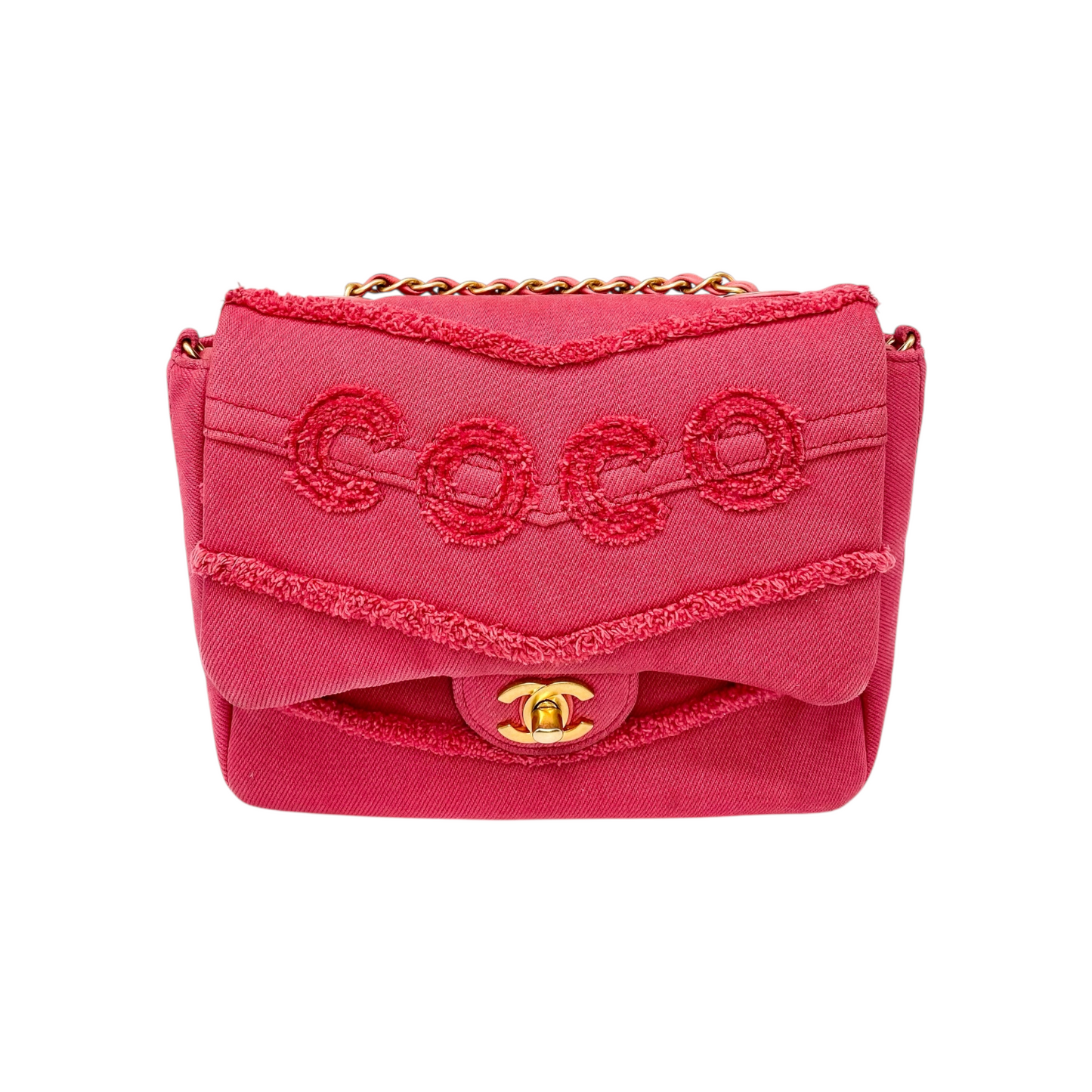 Chanel Pink Denim Coco Flap Bag