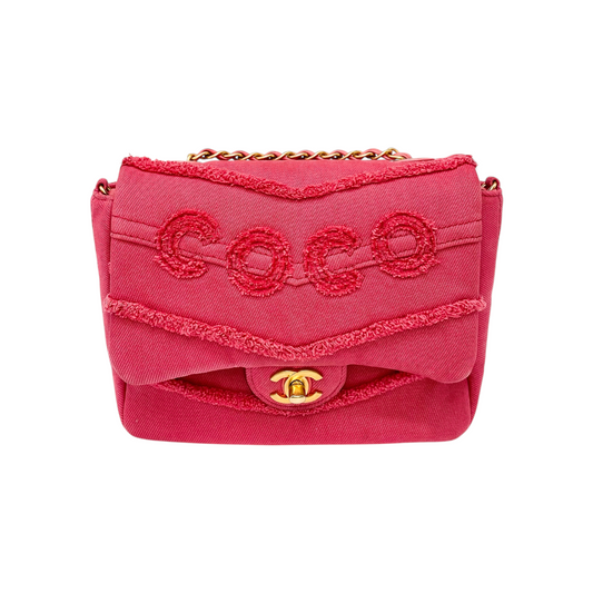 Chanel Pink Denim Coco Flap Bag