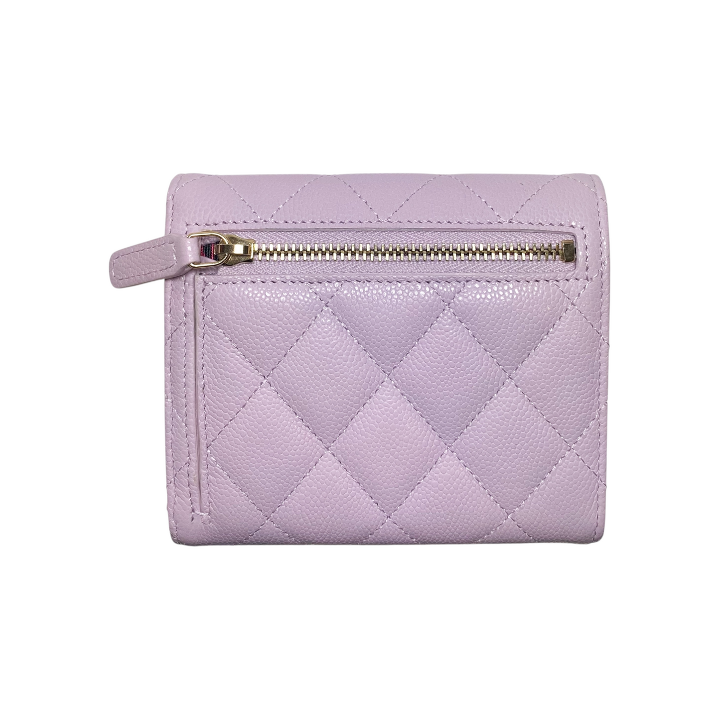 Chanel Light Purple Trifold Small Wallet