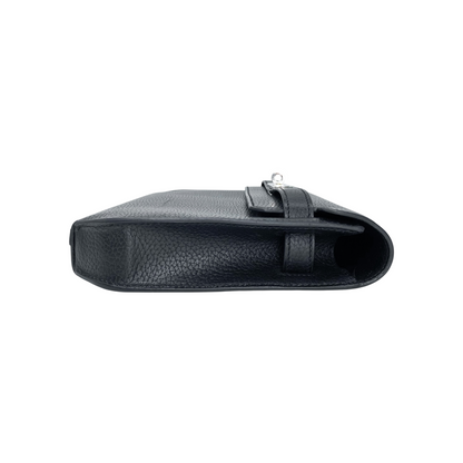 Hermes Kelly Depeches 25 Black Togo Palladium Hardware