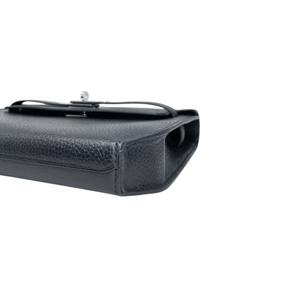 Hermes Kelly Depeches 25 Black Togo Palladium Hardware