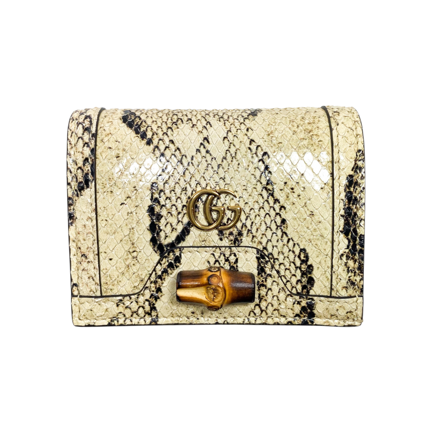 Gucci Python Bamboo Compact Wallet