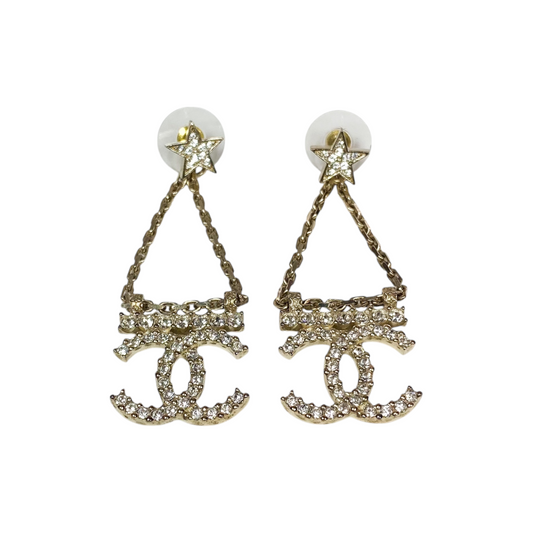 Chanel Star Crystal Earrings