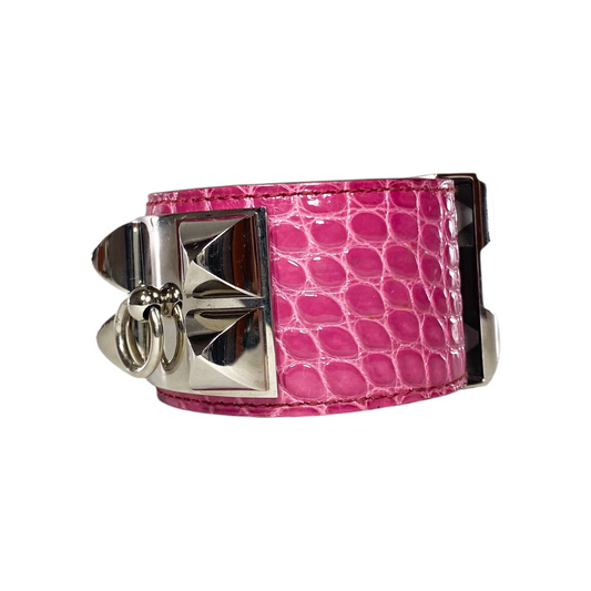 Hermes Rose Scheherazade Alligator Mississippiensis CDC Cuff
