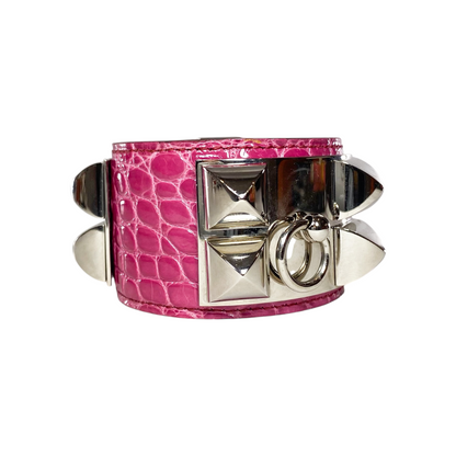 Hermes Rose Scheherazade Alligator Mississippiensis CDC Cuff