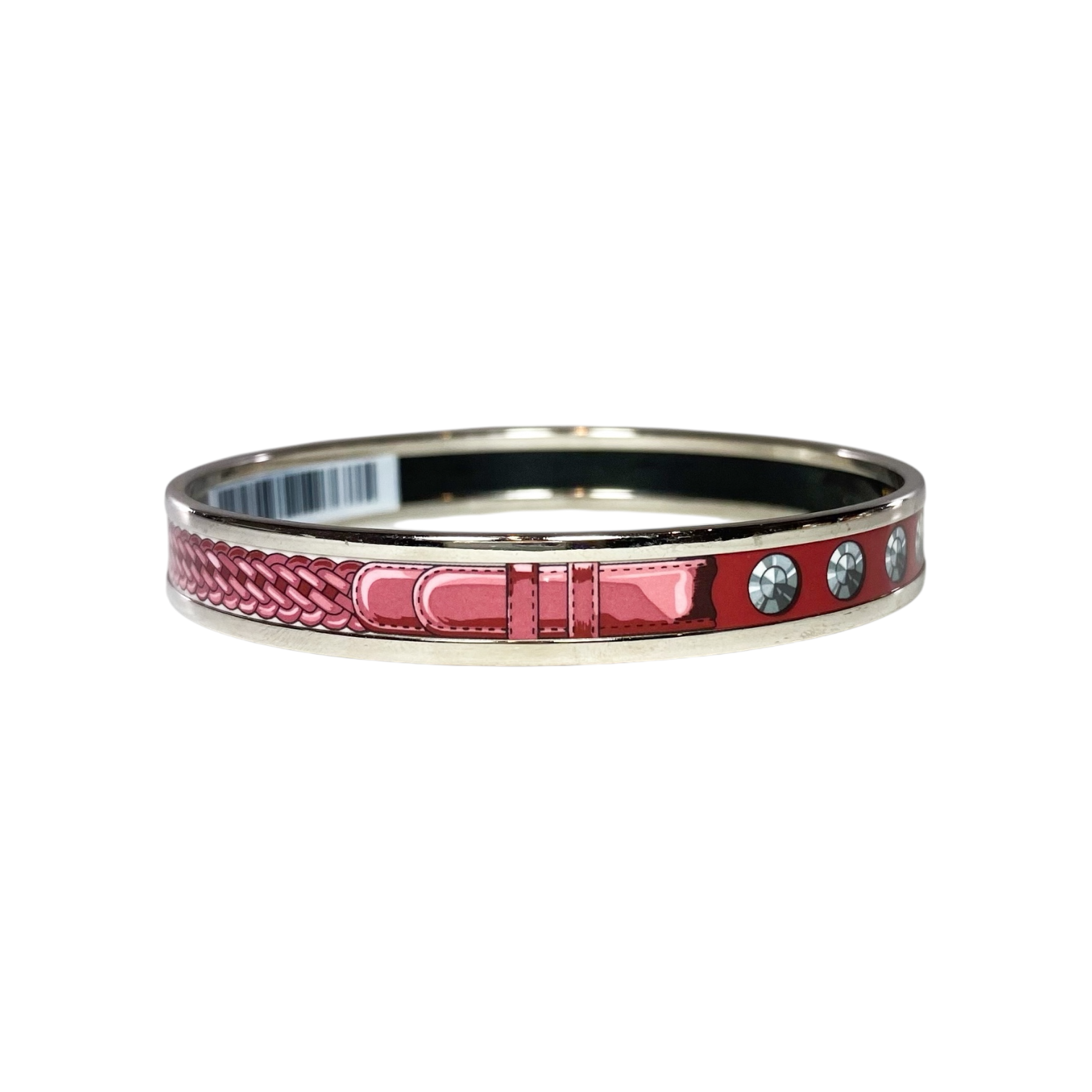 Hermes Coaching Rose Couture Narrow Bracelet