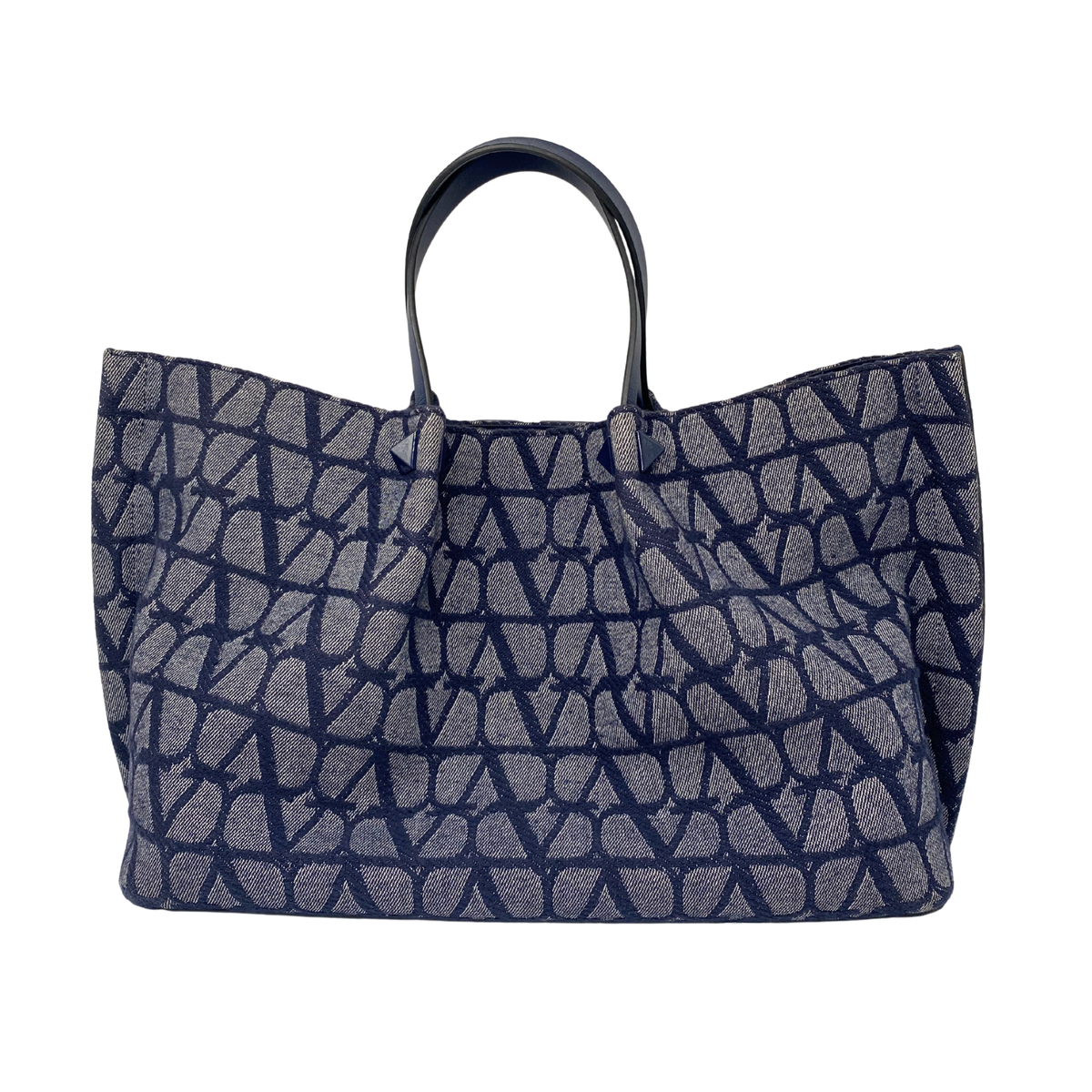 Valentino Denim VLogo Tote w Pouch