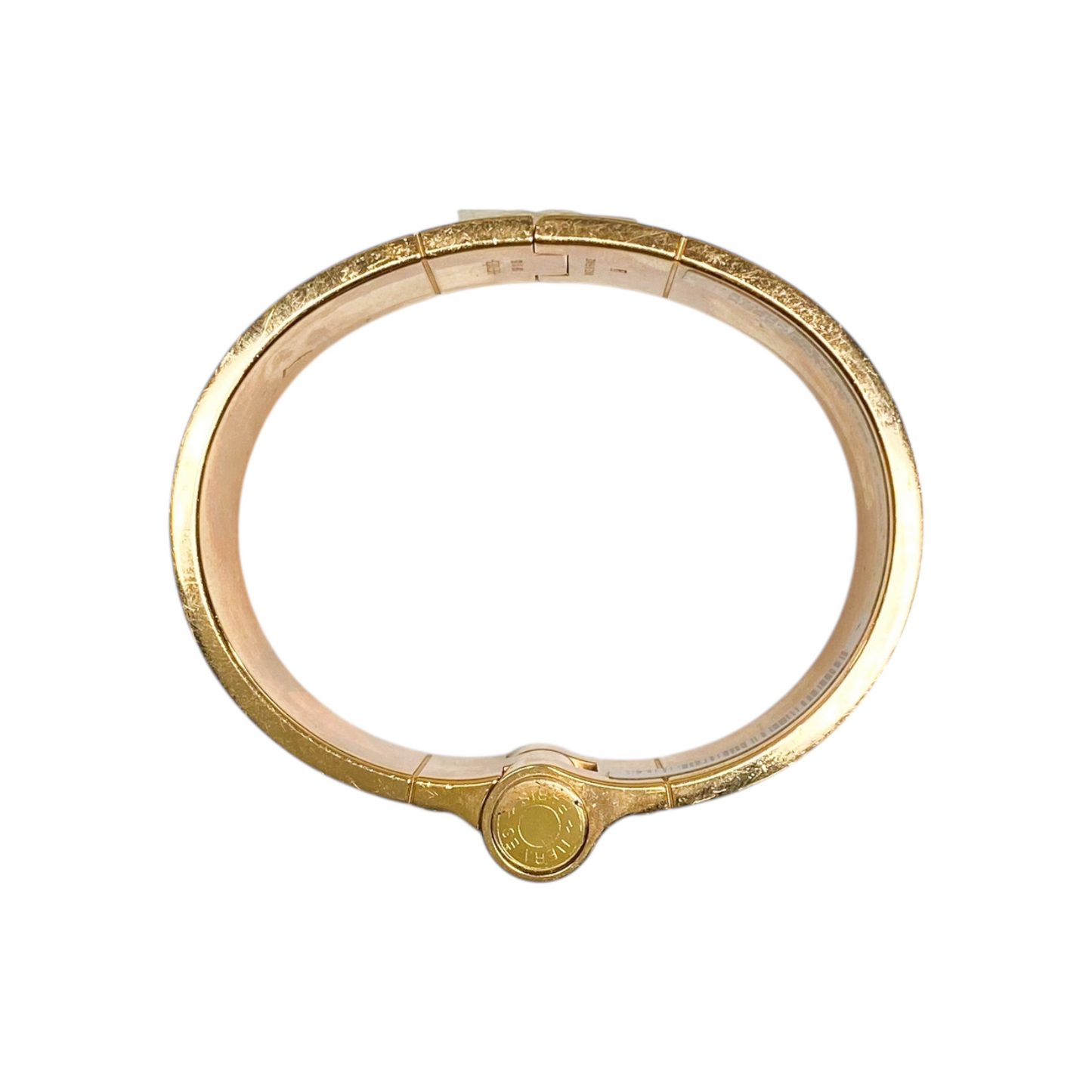 Hermes Rose Couture Charniere Brides de Gala Wide Hinge Bracelet