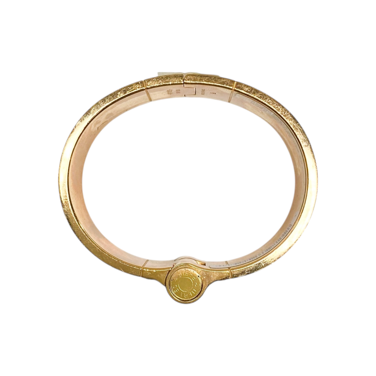 Hermes Rose Couture Charniere Brides de Gala Wide Hinge Bracelet