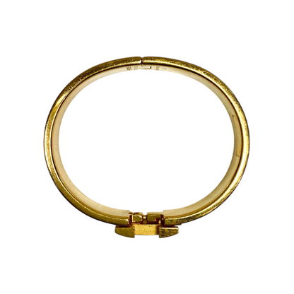 Hermes White Narrow Clic Clac H Bracelet