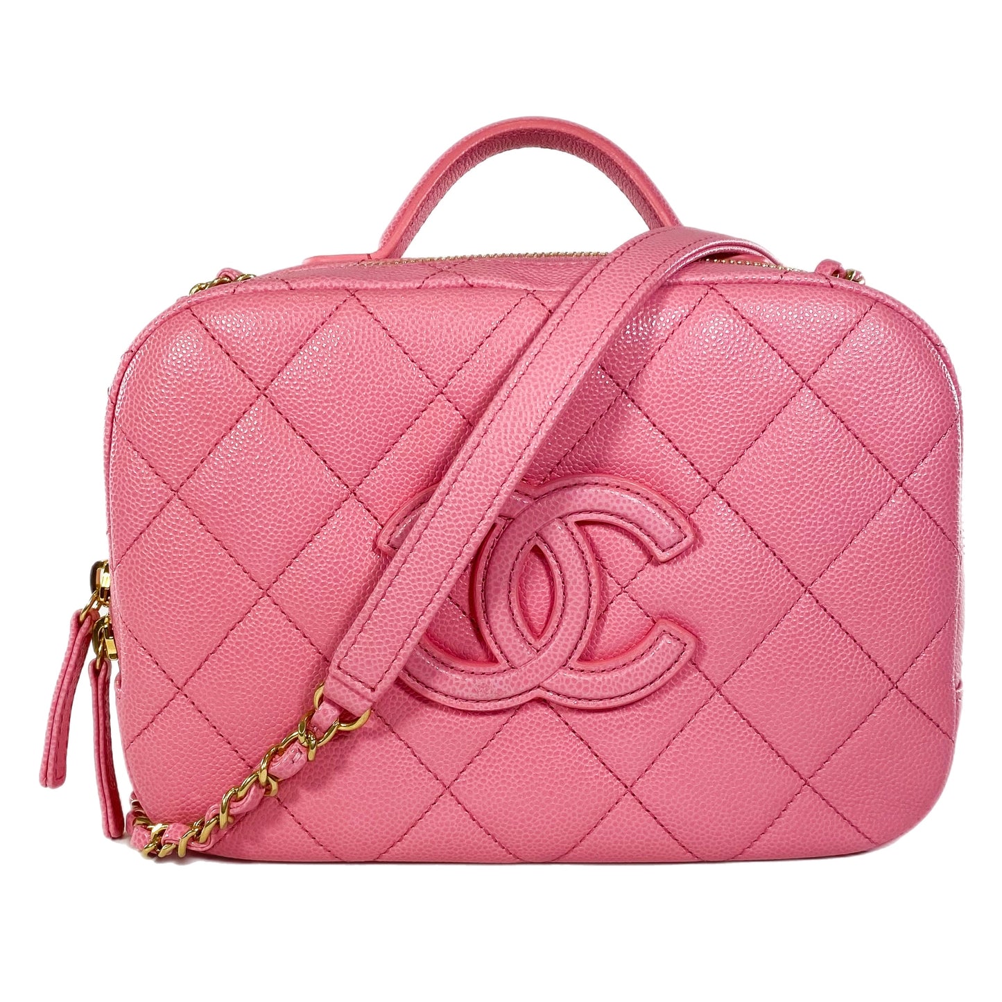 Chanel Pink Caviar Vanity Case