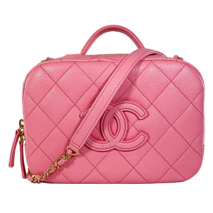 Chanel Pink Caviar Vanity Case