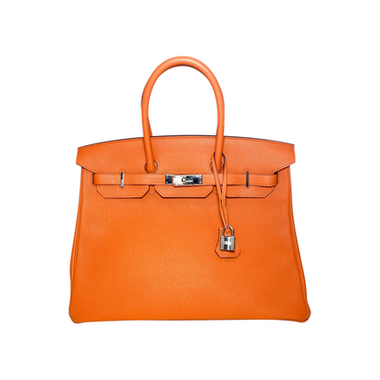 Hermes Birkin 35 Orange Togo Palladium Hardware
