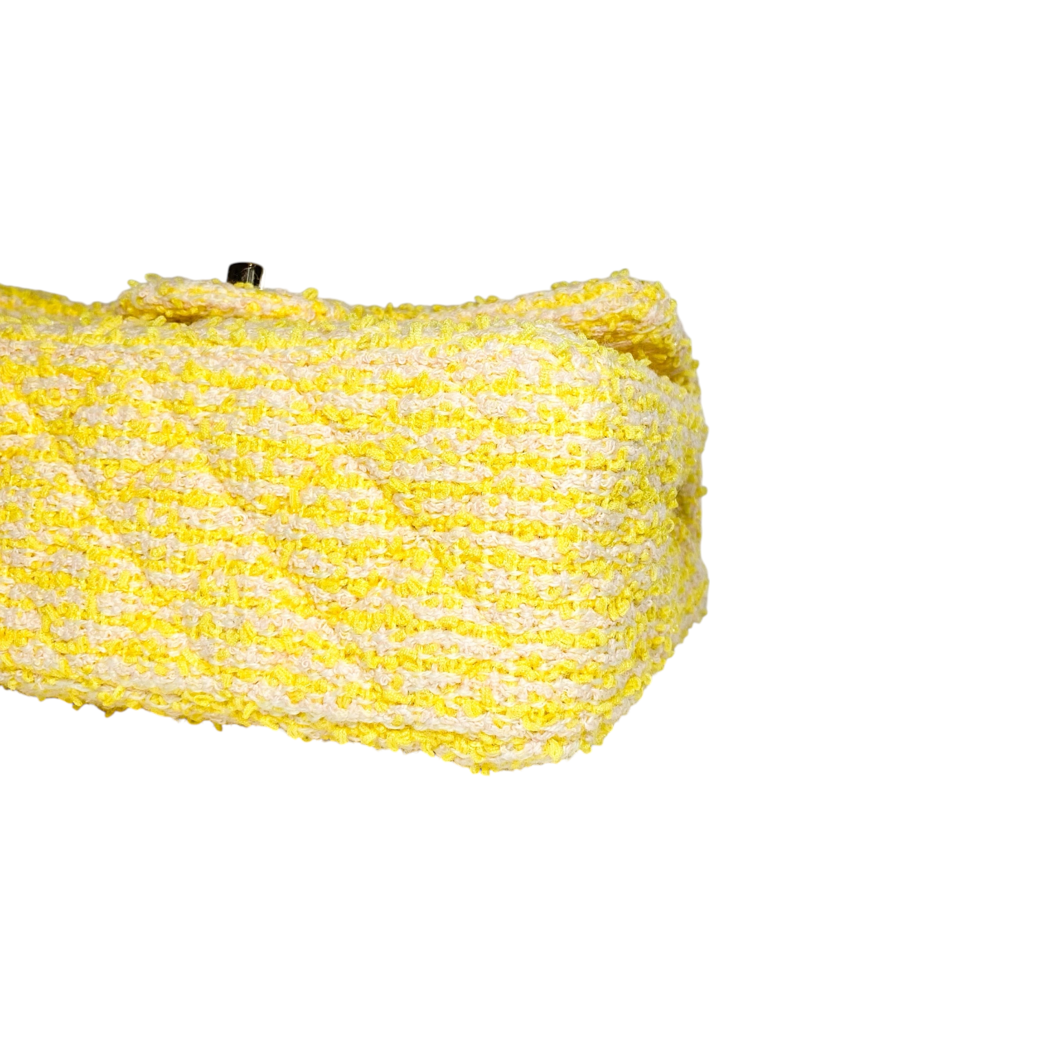 Chanel Light Yellow Tweed Mini Rectangle