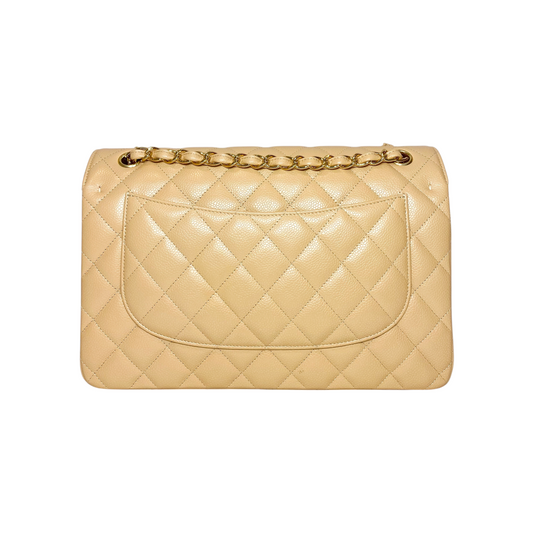Chanel Beige Jumbo Double Flap Bag