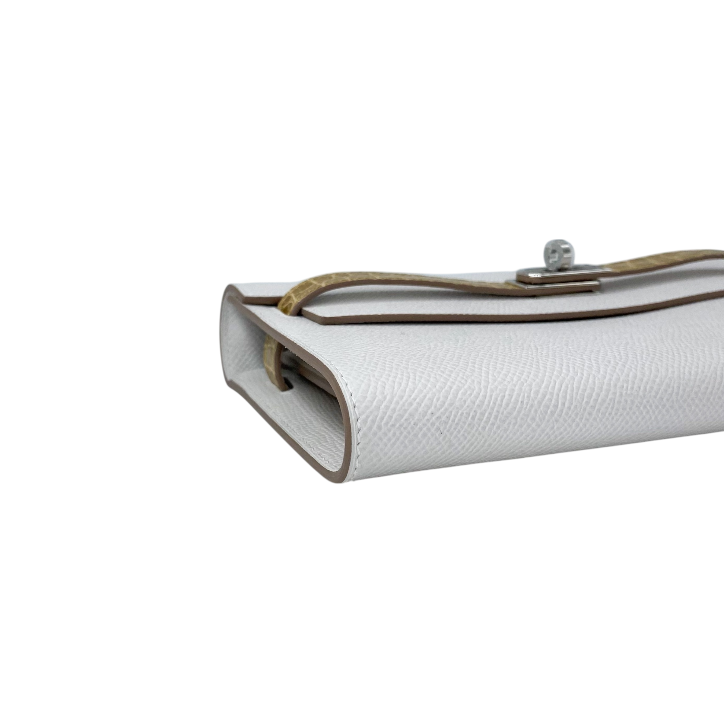 Hermes Kelly To Go Touch Craie Epsom Miel Niloticus Crocodile Palladium Hardware