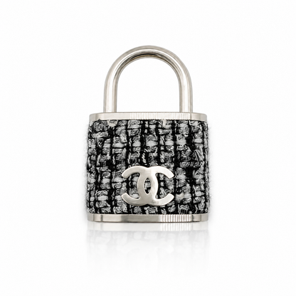 Chanel Tweed Padlock Brooch