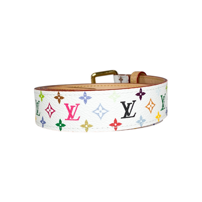 Louis Vuitton x Takashi Murakami White Multicolor Monogram D Ring Belt