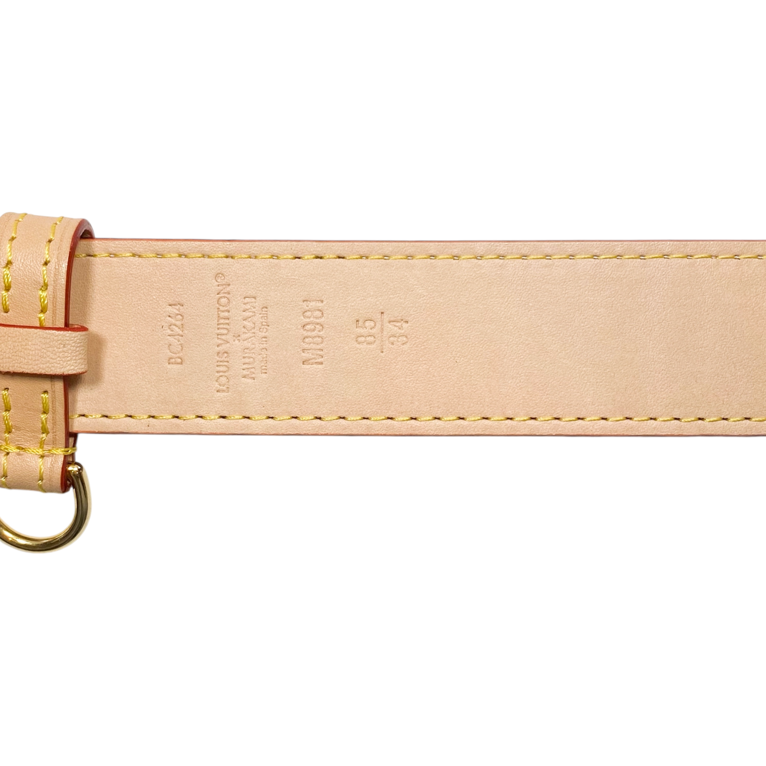 Louis Vuitton x Takashi Murakami White Multicolor Monogram D Ring Belt