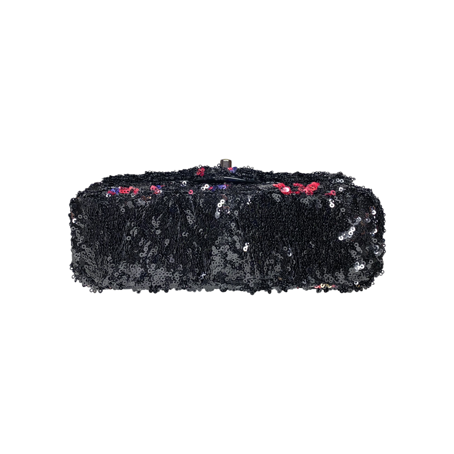Chanel Black Logo CC Sequins Small Flap Bag