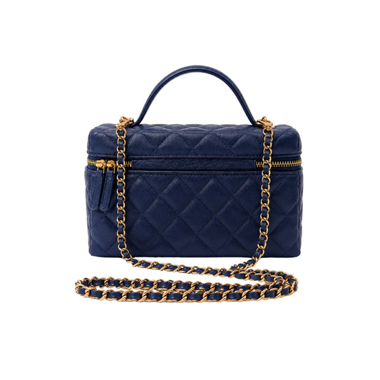 Chanel Navy Slim Vanity Crossbody