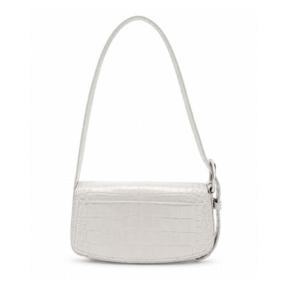 Balenciaga Ghost White Crocodile Shoulder Bag
