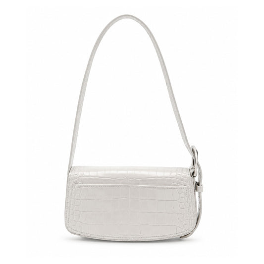 Balenciaga Ghost White Crocodile Shoulder Bag