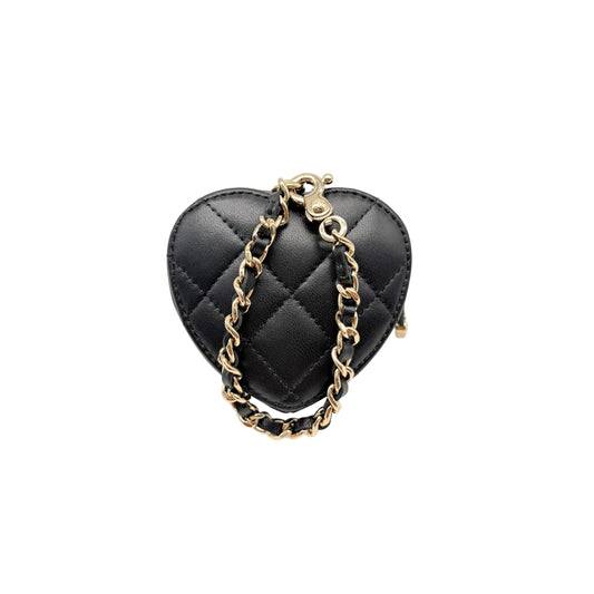 Chanel Black Heart Charm Bag