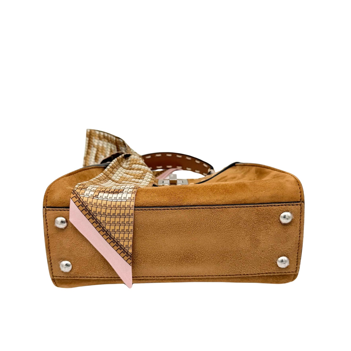 Fendi Suede Stitch Marrone Peekaboo Mini