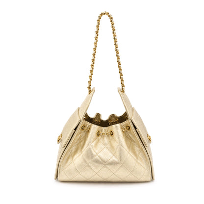 Chanel 25 Small Gold Shoulder Bag
