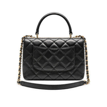 Chanel Trendy Black Top Handle Flap Bag