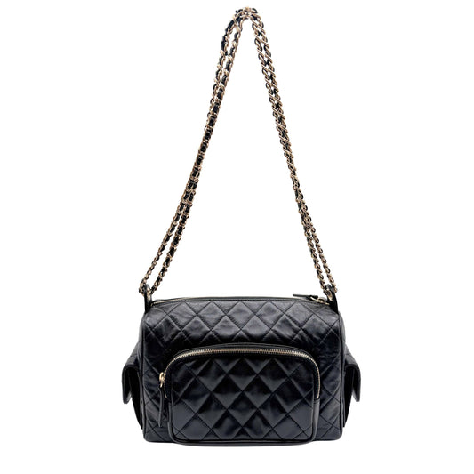 Chanel Camera Bag with Quilted Lambskin and Light Gold Hardware