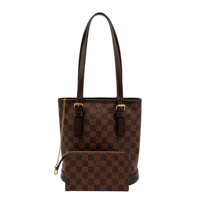 Louis Vuitton Damier Marais Bucket Bag with Pouch
