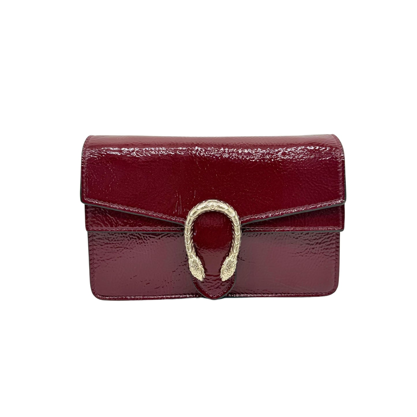 Gucci Dionysus Burgundy Mini Patent Leather Crossbody