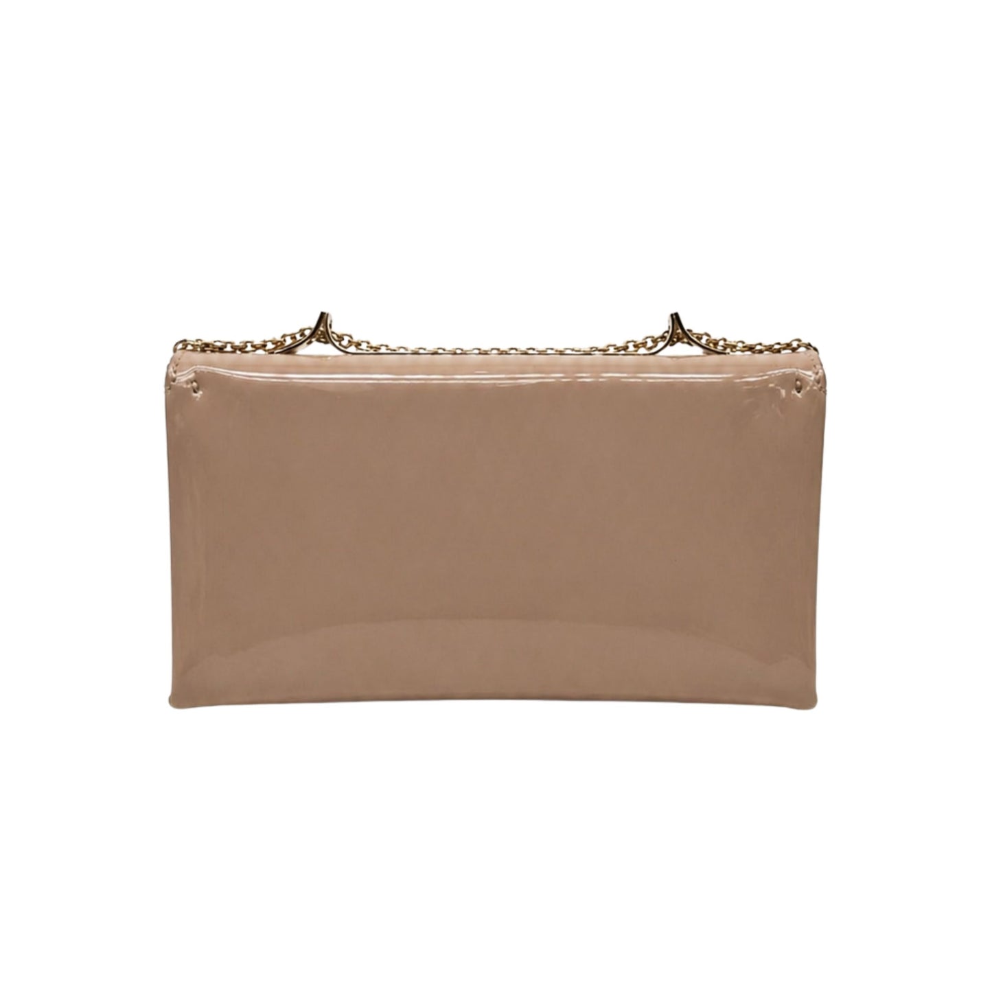 Valentino Va Va Voom Rockstud Patent Flap Clutch with Chain