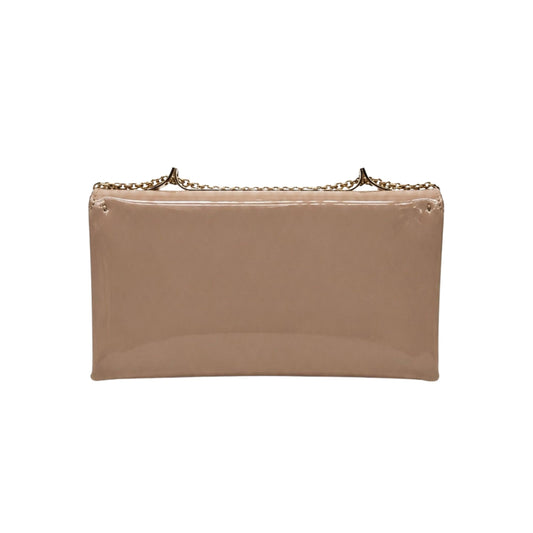 Valentino Va Va Voom Rockstud Patent Flap Clutch with Chain