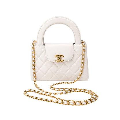 Chanel Kelly Mini Top Handle in White
