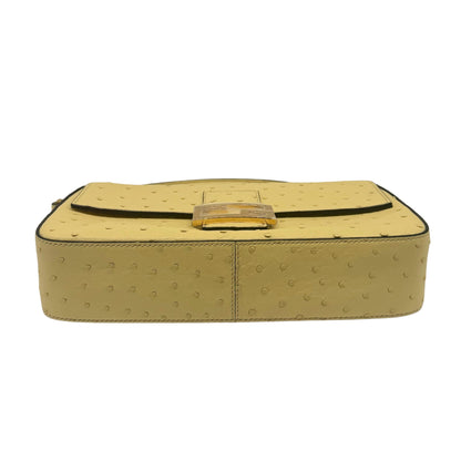 Fendi Pale Yellow Ostrich Baguette