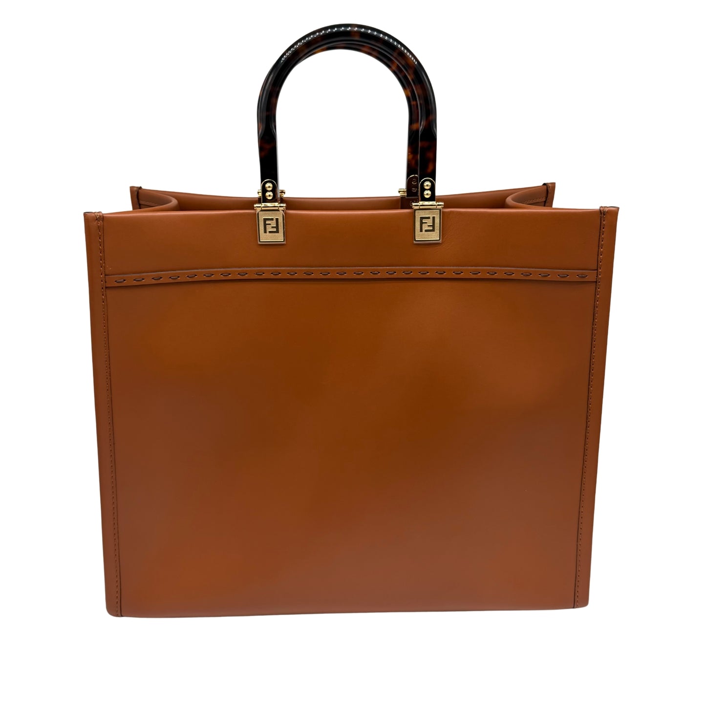 Fendi Brown Calfskin Sunshine Tote Medium