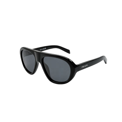 Prada Black Thick Aviator Sunglasses