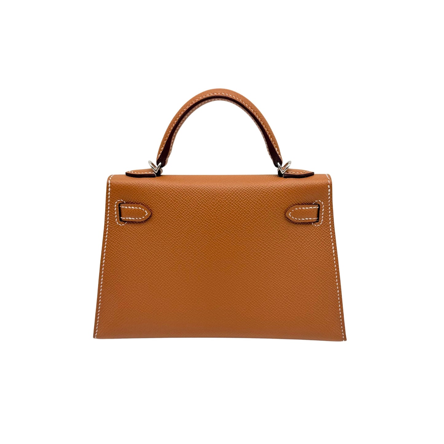 Hermes Mini Kelly in Gold Epsom with Palladium Hardware