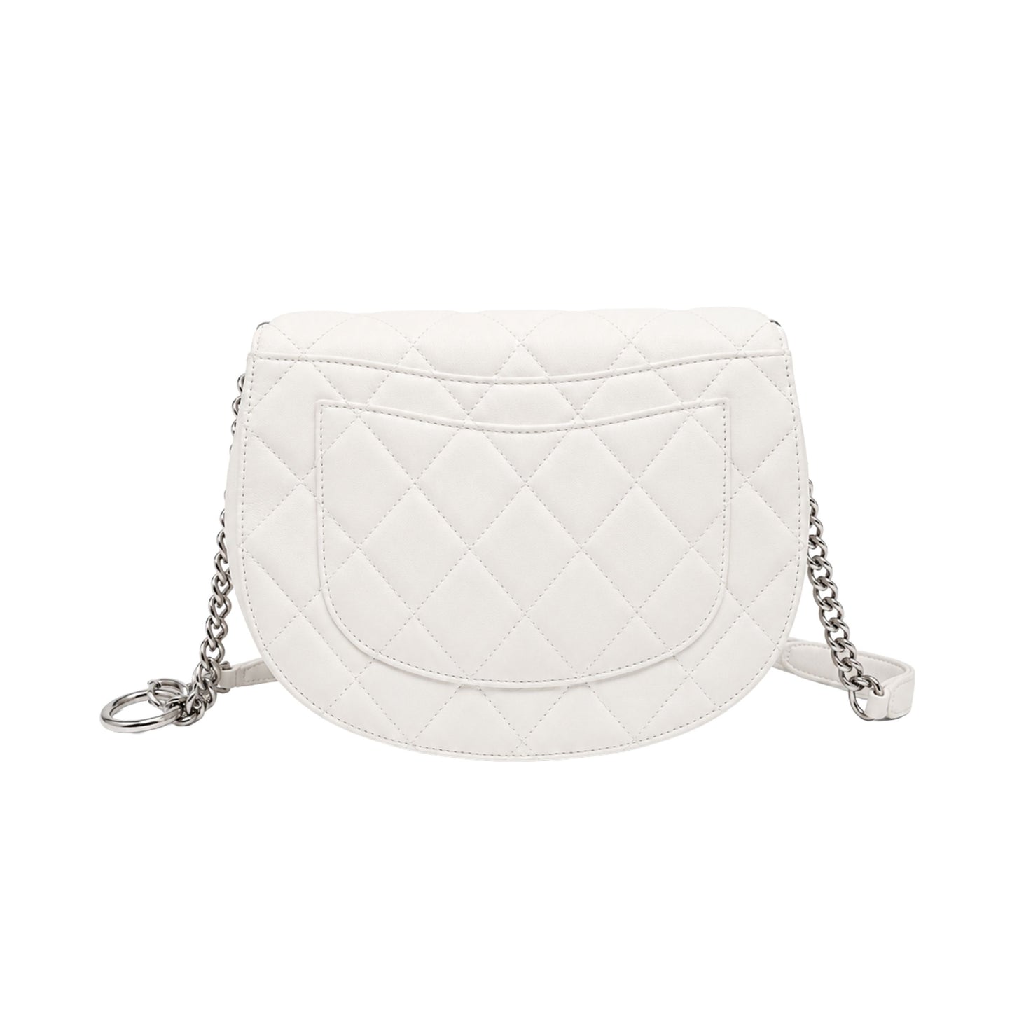Chanel White Studded Quilted Flapbag