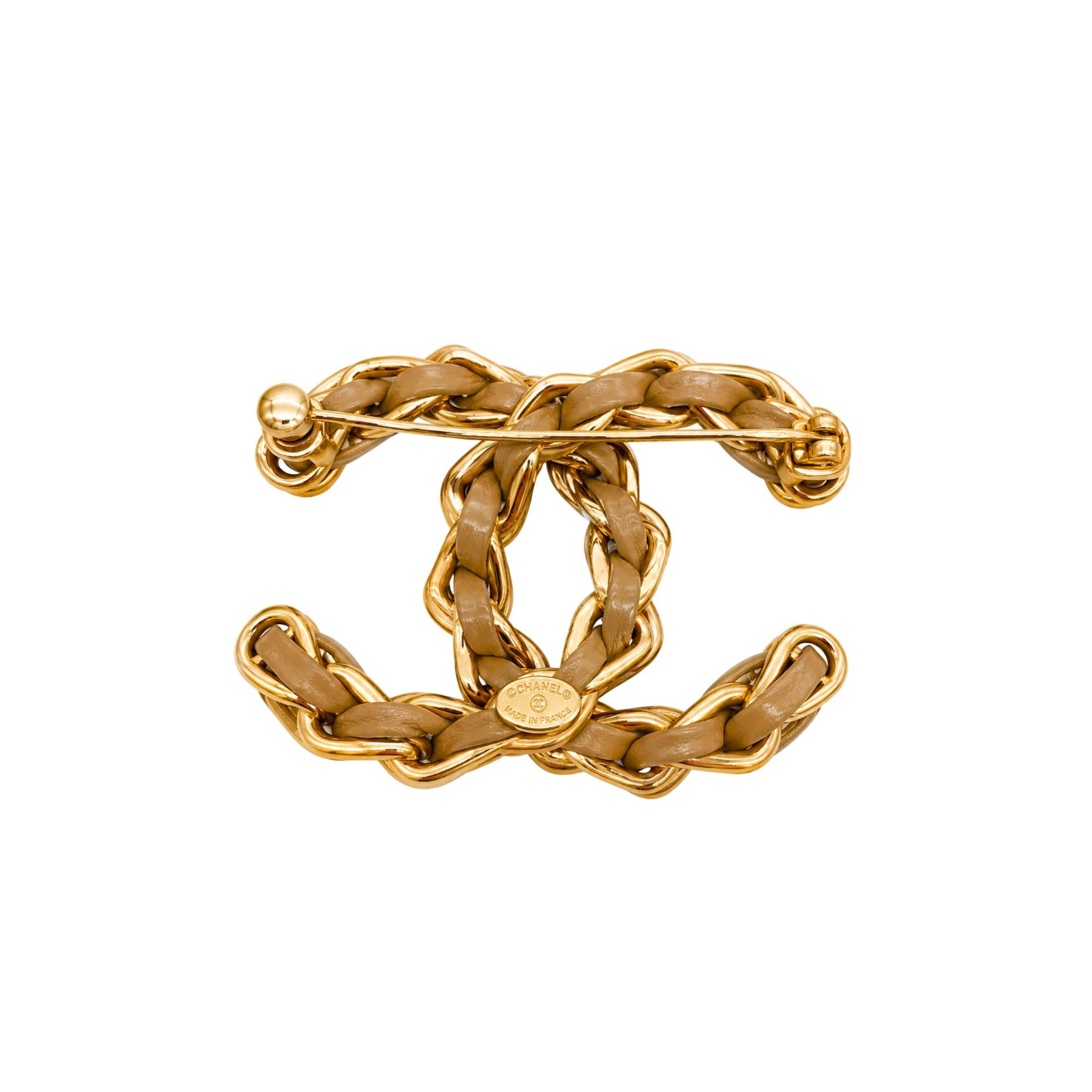 Chanel Gold Berge CC Brooch