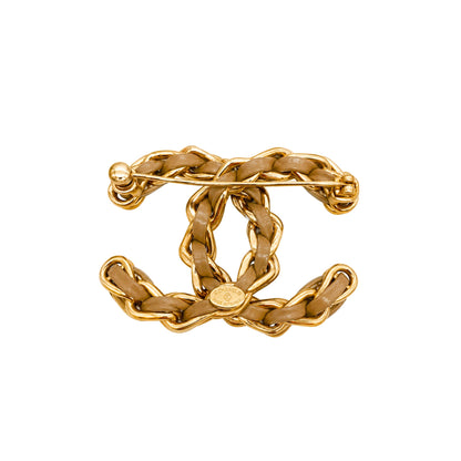 Chanel Gold Berge CC Brooch