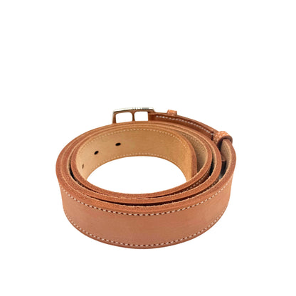 Hermes Etrieve Belt in Gold Barenia Calfskin with Palladium Hardware